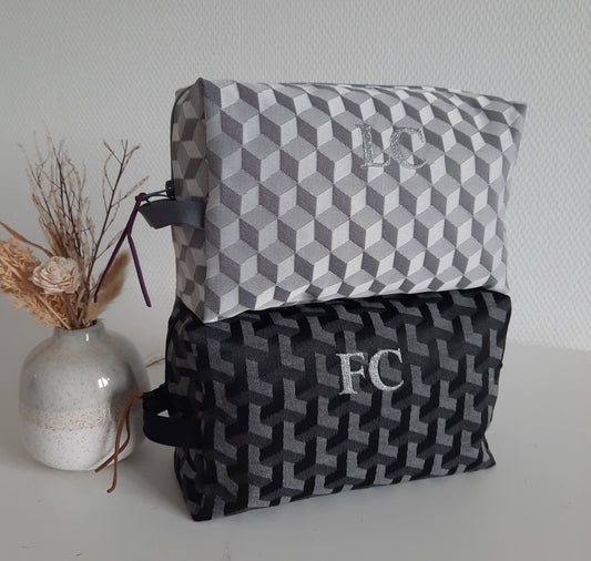 Trousse de toilette homme noire ou grise