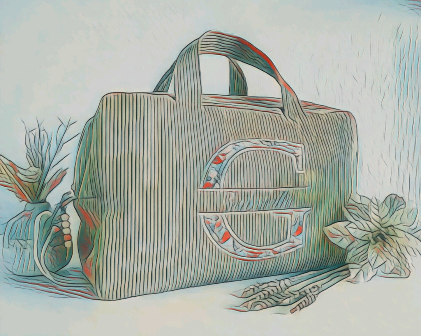 Créez votre sac à langer ou de voyage uni brodé