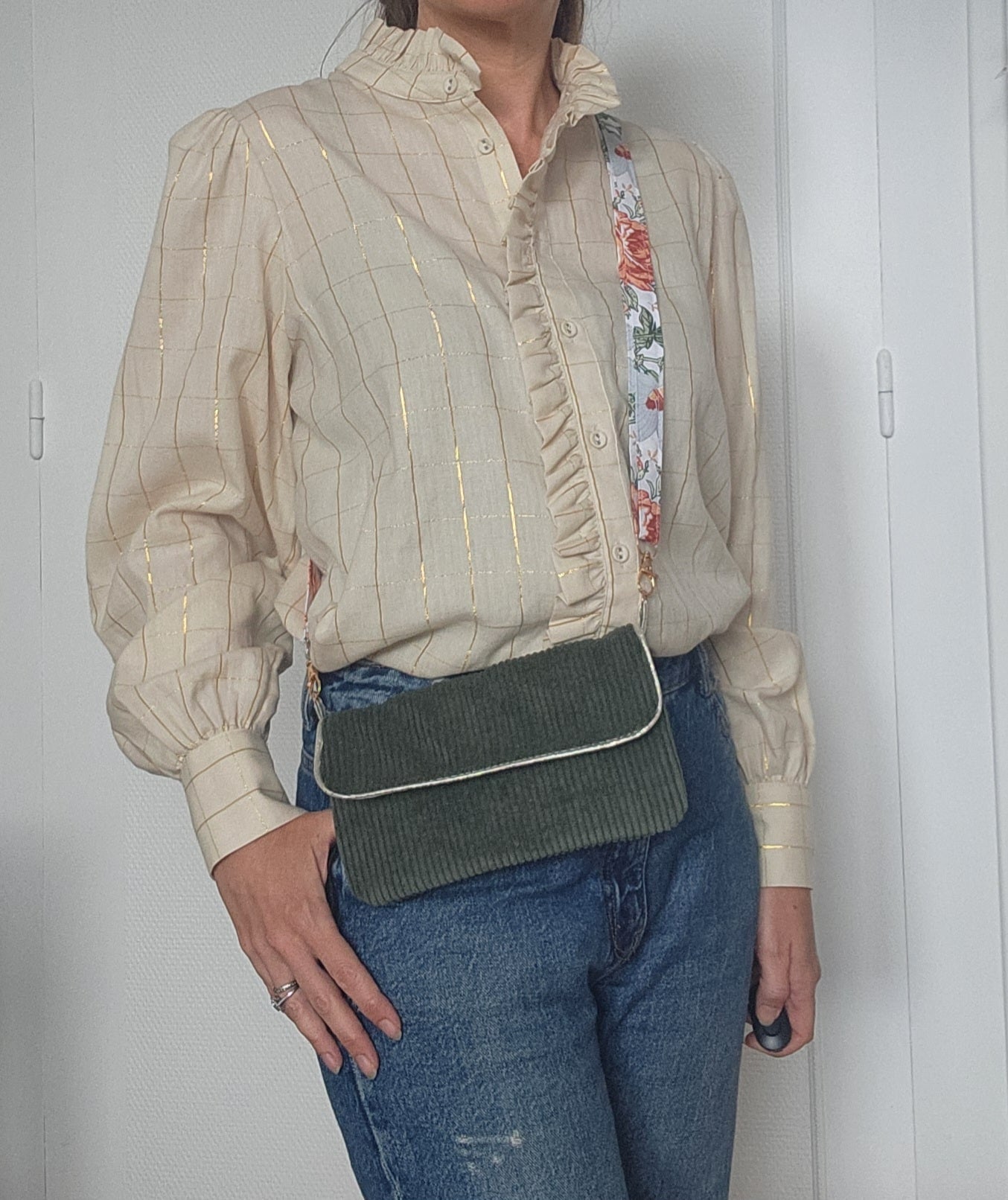 Mini sac, pochette pour téléphone portable en velours