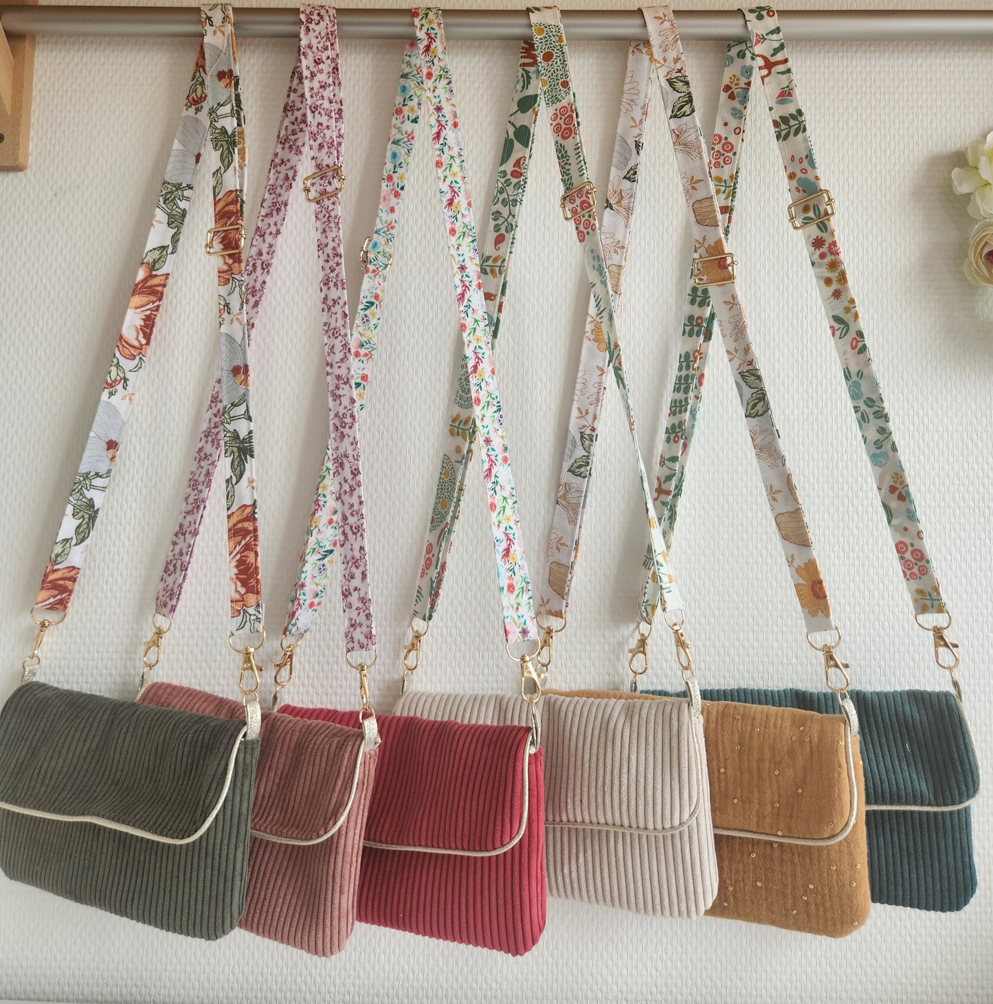Mini sac, pochette pour téléphone portable en velours