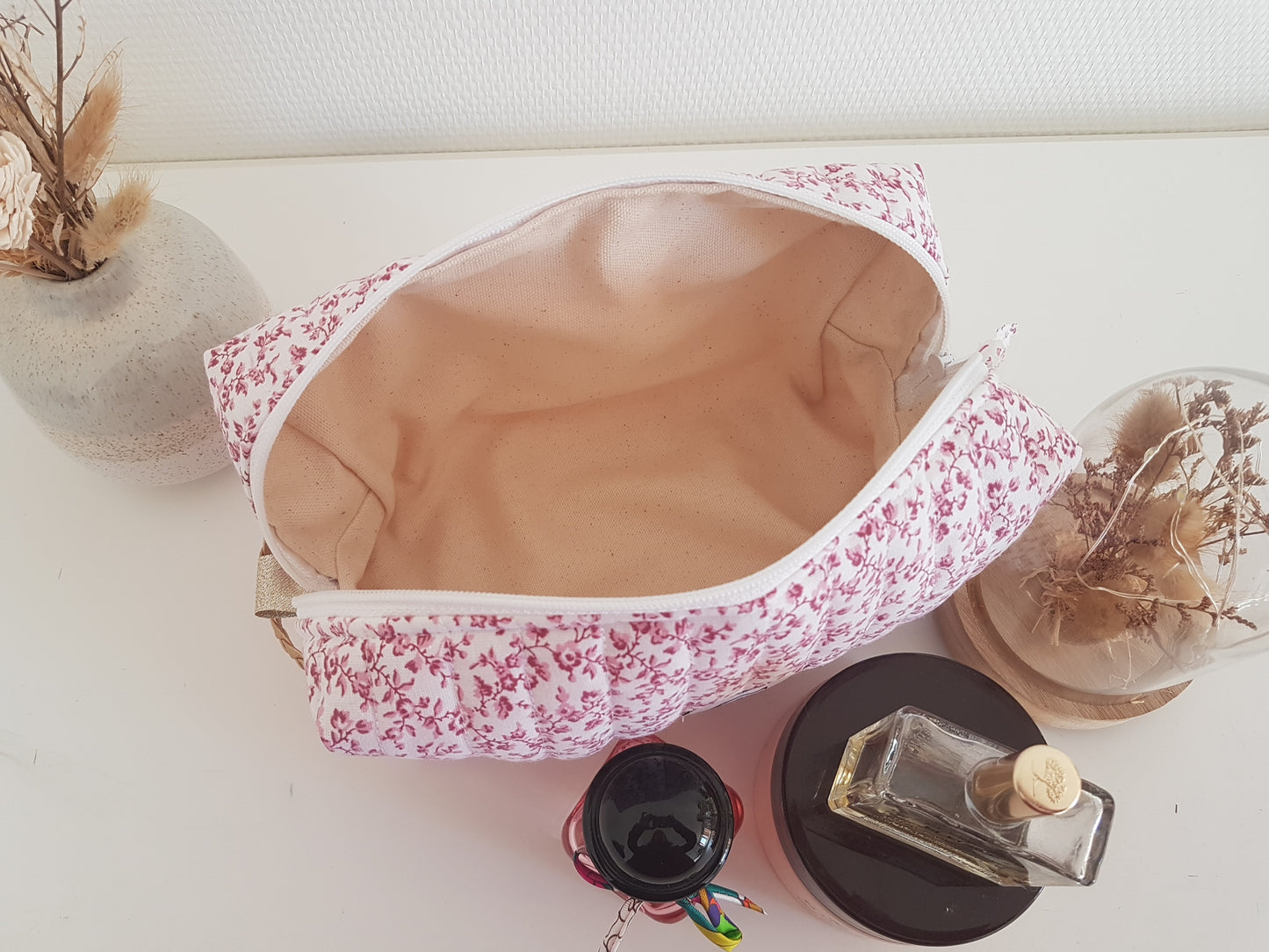 Trousse de toilette liberty matelassé