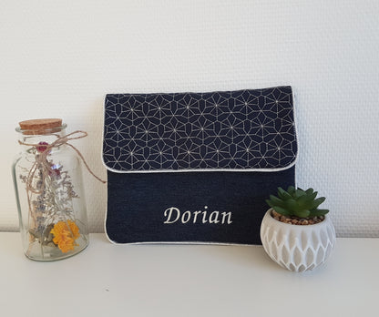 Créez votre protège carnet de santé, pochette à langer bicolore