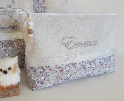 Créez votre grande pochette / trousse bicolore