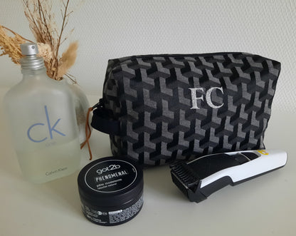 Trousse de toilette homme noire ou grise