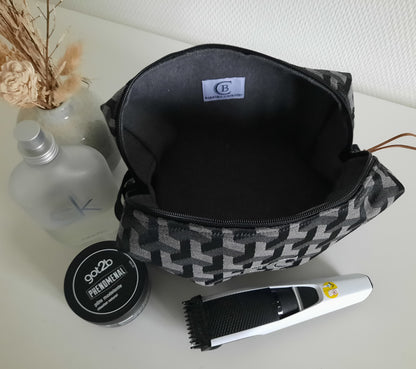 Trousse de toilette homme noire ou grise