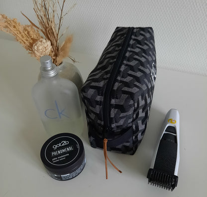 Trousse de toilette homme noire ou grise
