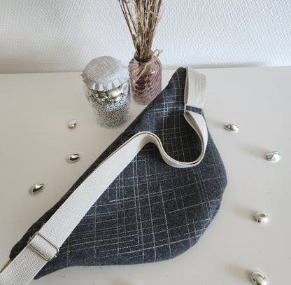 Sac banane grise et argent