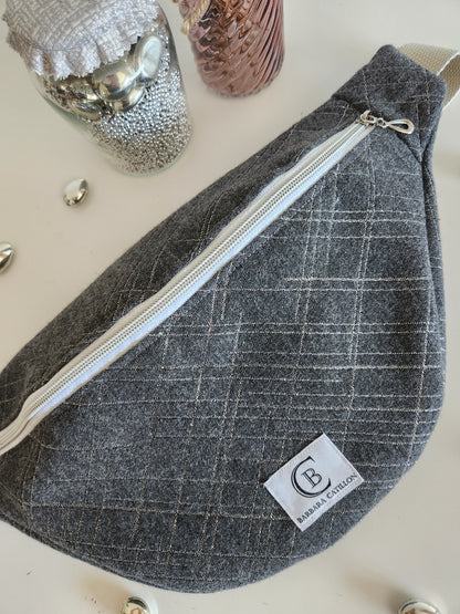 Sac banane grise et argent