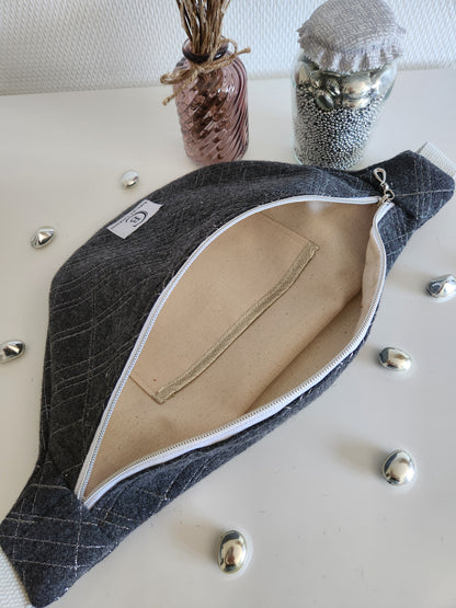 Sac banane grise et argent