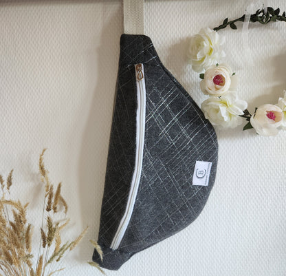 Sac banane grise et argent