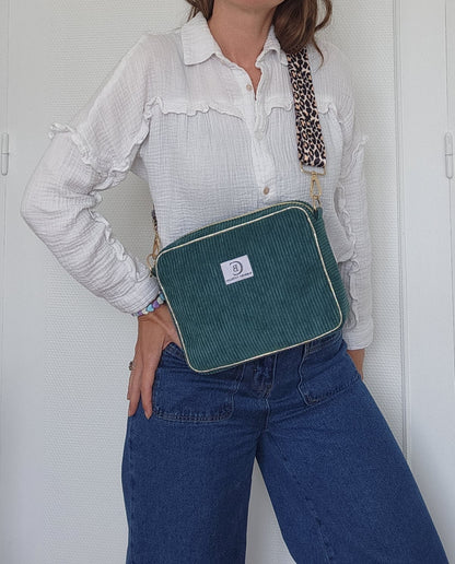 Sac à main bandoulière femme, velours ou coton fleuri. Bandoulière au choix.