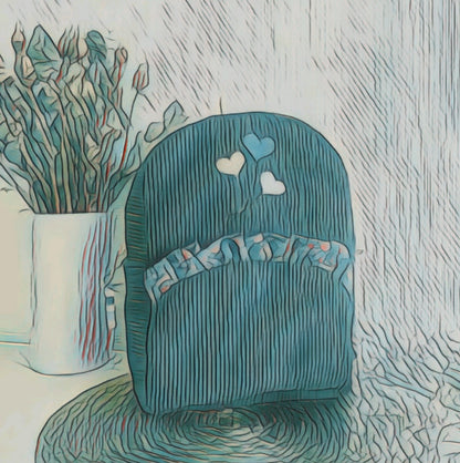 Bestickter Kindergartenrucksack, schimmernde Baumwolle und Liberty