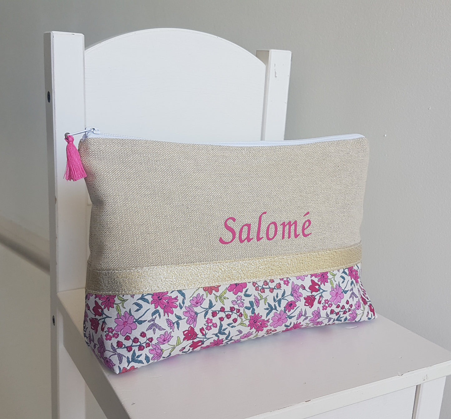 Créez votre grande pochette / trousse bicolore