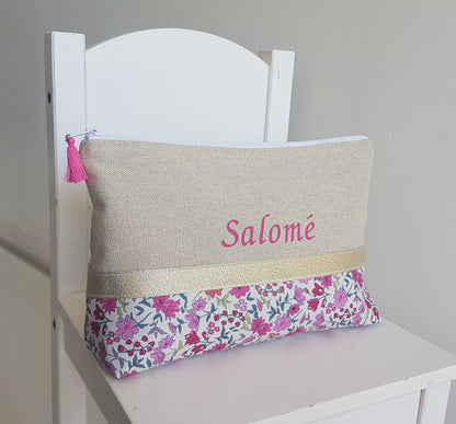 Créez votre grande pochette / trousse bicolore