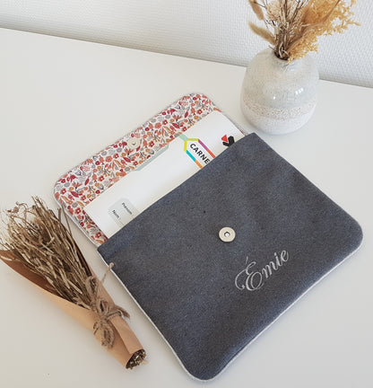 Créez votre protège carnet de santé, pochette à langer bicolore