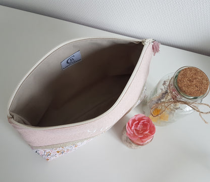 Créez votre grande pochette / trousse bicolore