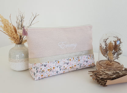 Créez votre grande pochette / trousse bicolore