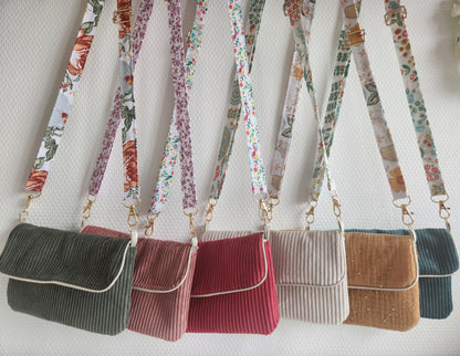 Mini sac, pochette pour téléphone portable en velours