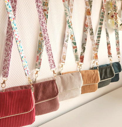 Mini sac, pochette pour téléphone portable en velours