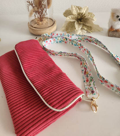 Mini sac, pochette pour téléphone portable en velours
