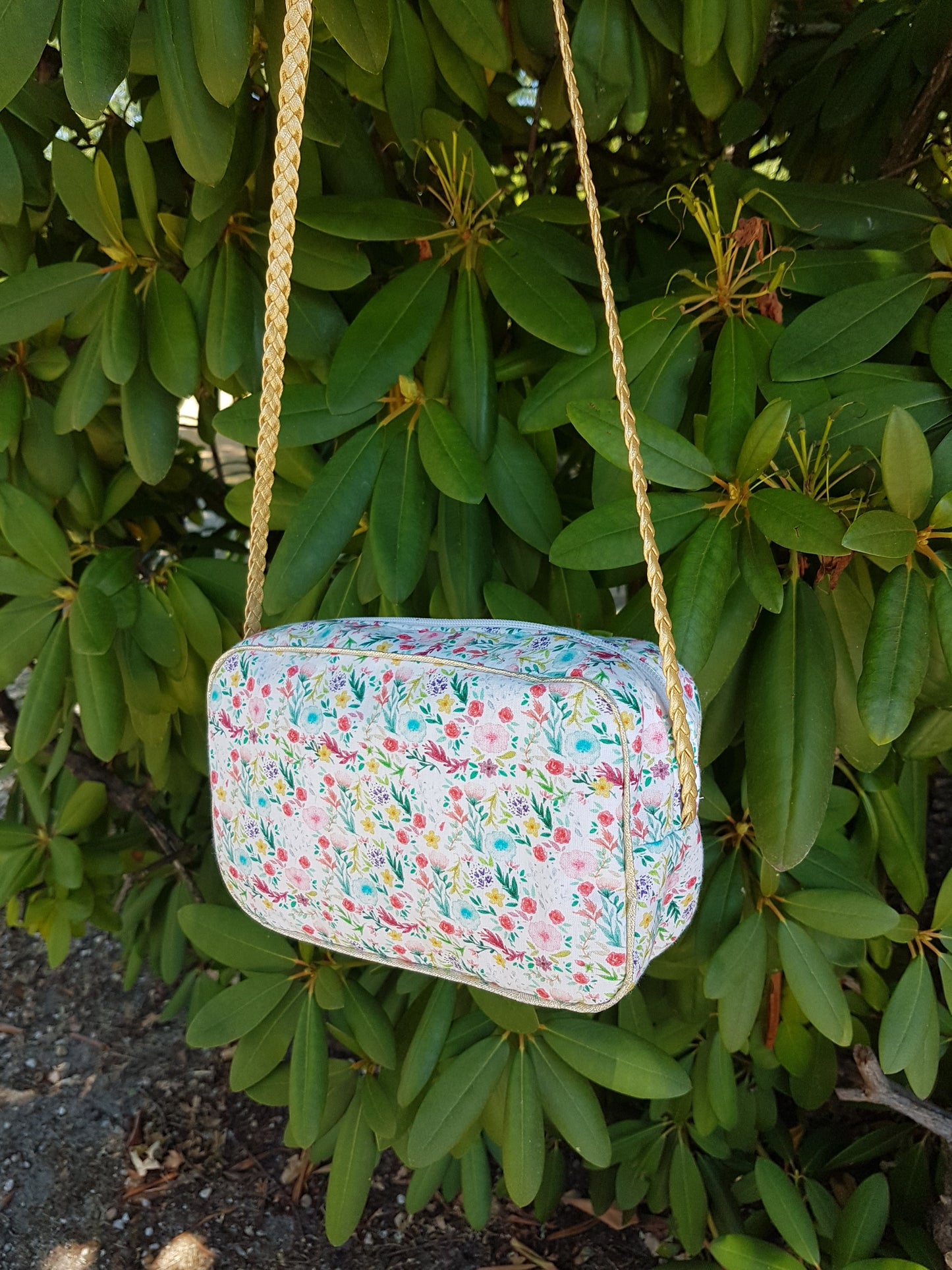 Sac à main petite fille bandoulière en coton fleuri multicolore style liberty