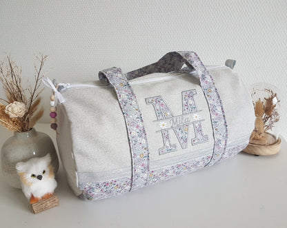 Sac polochon coton scintillant et liberty
