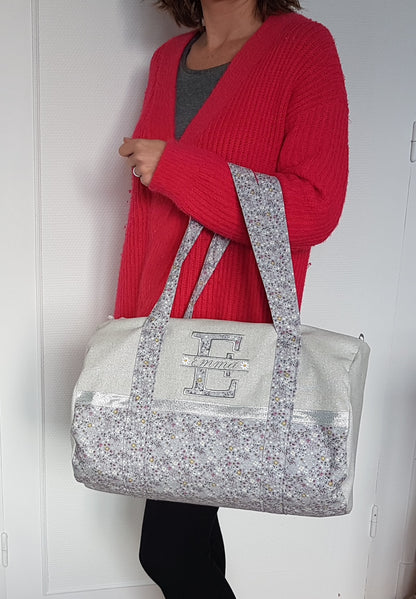 Sac polochon coton scintillant et liberty