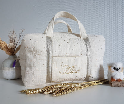 Valisette double gaze de coton matelassée