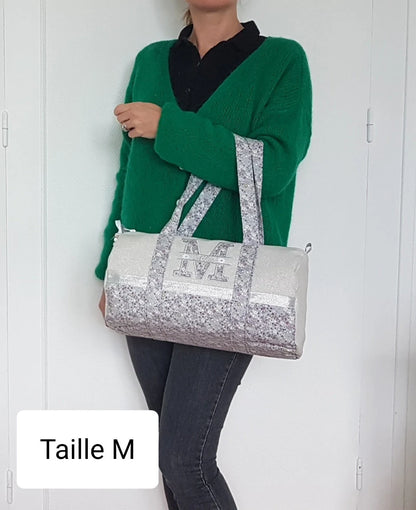 Sac polochon coton scintillant et liberty