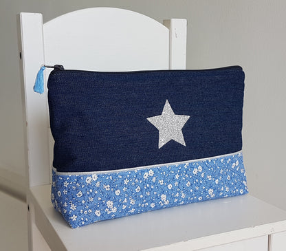 Créez votre grande pochette / trousse bicolore